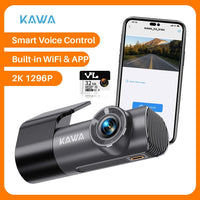 2K Dash Camera For Car DVR Dash Cam In The Car KAWA D5 Video Recorder Emergency Voice Control Night Vision WiFi APP Monitor WDR - XS - ORIZED
