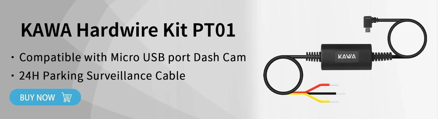 2K Dash Camera For Car DVR Dash Cam In The Car KAWA D5 Video Recorder Emergency Voice Control Night Vision WiFi APP Monitor WDR - XS - ORIZED