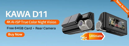 2K Dash Camera For Car DVR Dash Cam In The Car KAWA D5 Video Recorder Emergency Voice Control Night Vision WiFi APP Monitor WDR - XS - ORIZED
