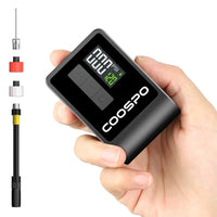 Mini Electric Air Pump Portable Digital Tire Inflator 120PSI Black - XS - ORIZED