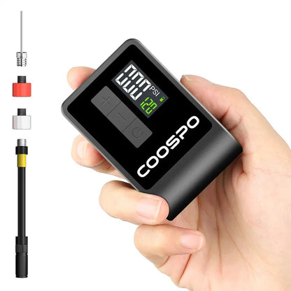 Mini Electric Air Pump Portable Digital Tire Inflator 120PSI Black - XS - ORIZED