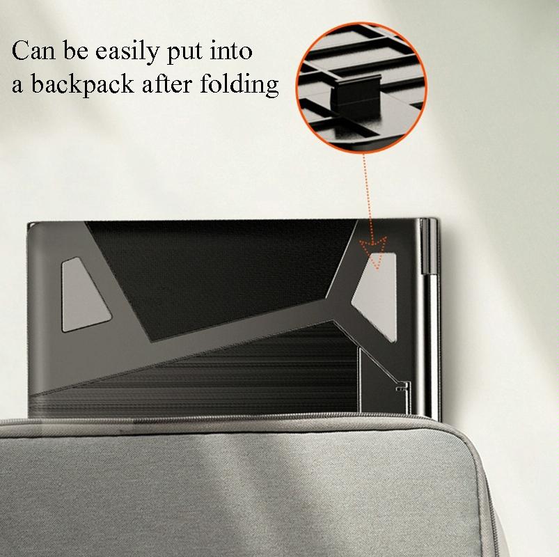 NNEIDS Portable Laptop Stand - Adjustable Height Foldable Heat Dissipation - Elegant Black - XS - ORIZED